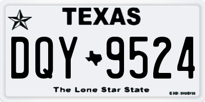 TX license plate DQY9524