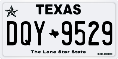 TX license plate DQY9529