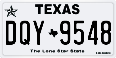 TX license plate DQY9548