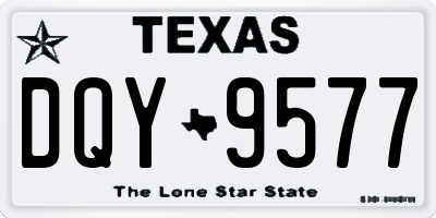 TX license plate DQY9577