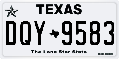 TX license plate DQY9583