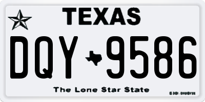 TX license plate DQY9586