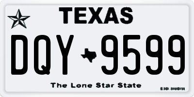 TX license plate DQY9599