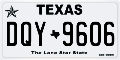 TX license plate DQY9606