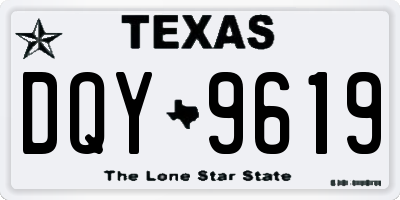 TX license plate DQY9619