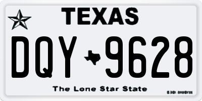 TX license plate DQY9628
