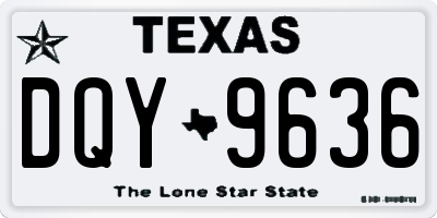 TX license plate DQY9636