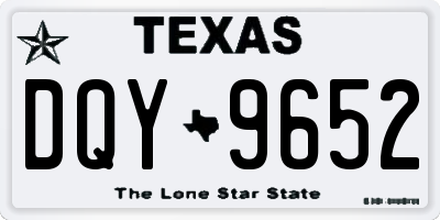 TX license plate DQY9652