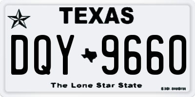 TX license plate DQY9660