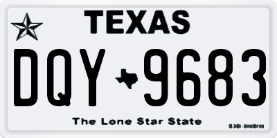 TX license plate DQY9683