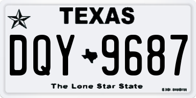 TX license plate DQY9687