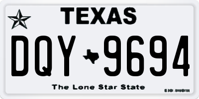 TX license plate DQY9694