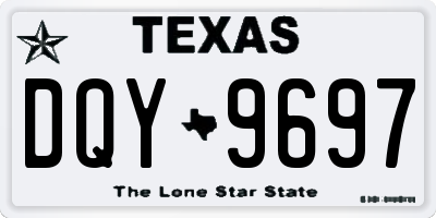TX license plate DQY9697