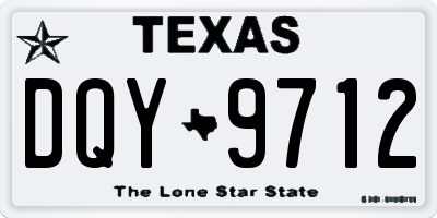 TX license plate DQY9712