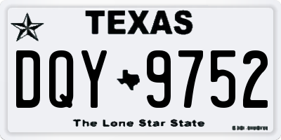 TX license plate DQY9752