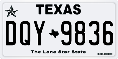 TX license plate DQY9836