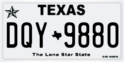 TX license plate DQY9880