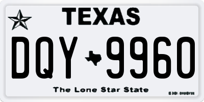 TX license plate DQY9960