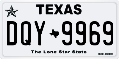 TX license plate DQY9969