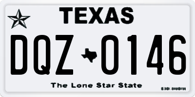TX license plate DQZ0146