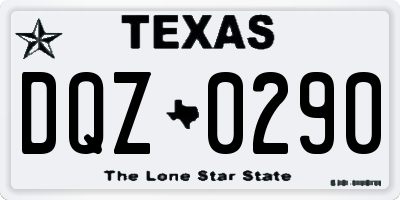 TX license plate DQZ0290