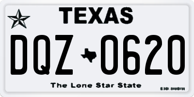 TX license plate DQZ0620