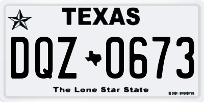 TX license plate DQZ0673