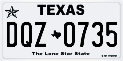 TX license plate DQZ0735