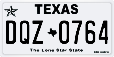 TX license plate DQZ0764