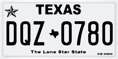 TX license plate DQZ0780
