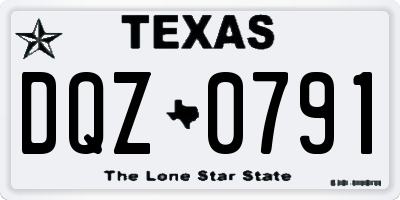 TX license plate DQZ0791