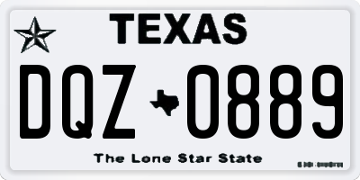 TX license plate DQZ0889