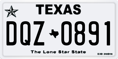 TX license plate DQZ0891