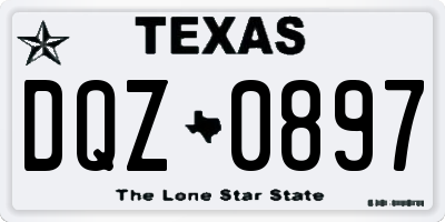 TX license plate DQZ0897
