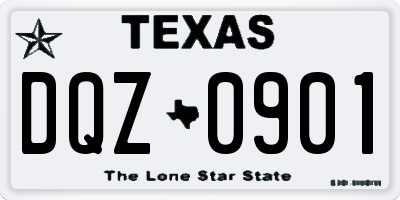TX license plate DQZ0901