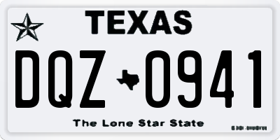 TX license plate DQZ0941