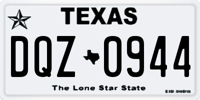 TX license plate DQZ0944