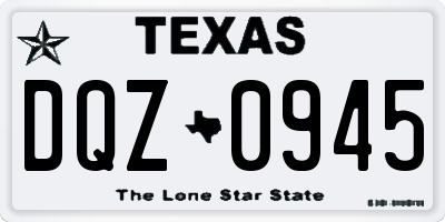 TX license plate DQZ0945