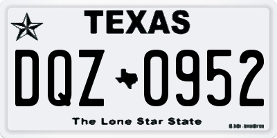 TX license plate DQZ0952