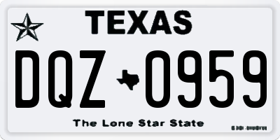 TX license plate DQZ0959