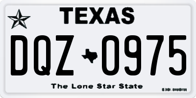 TX license plate DQZ0975