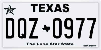 TX license plate DQZ0977