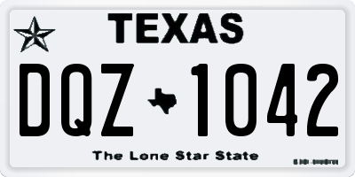 TX license plate DQZ1042
