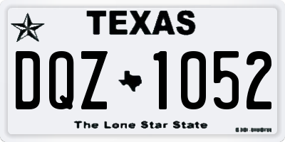 TX license plate DQZ1052