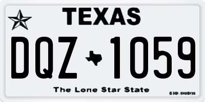 TX license plate DQZ1059