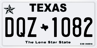 TX license plate DQZ1082