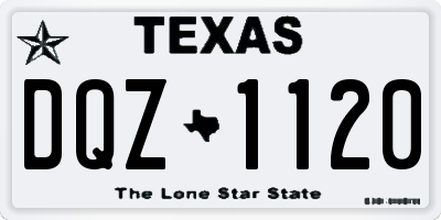 TX license plate DQZ1120