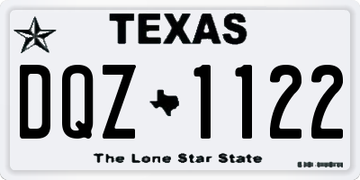 TX license plate DQZ1122