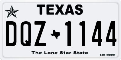 TX license plate DQZ1144