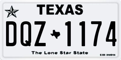 TX license plate DQZ1174